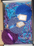 Crocheted Face Scrubby Set.